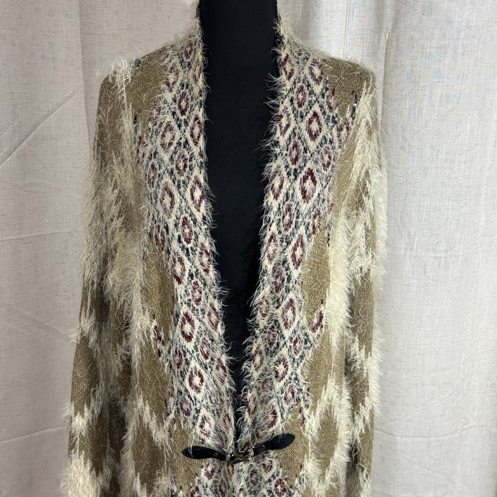 BCBGMaxAzria Soft and Fuzzy Long Cardigan